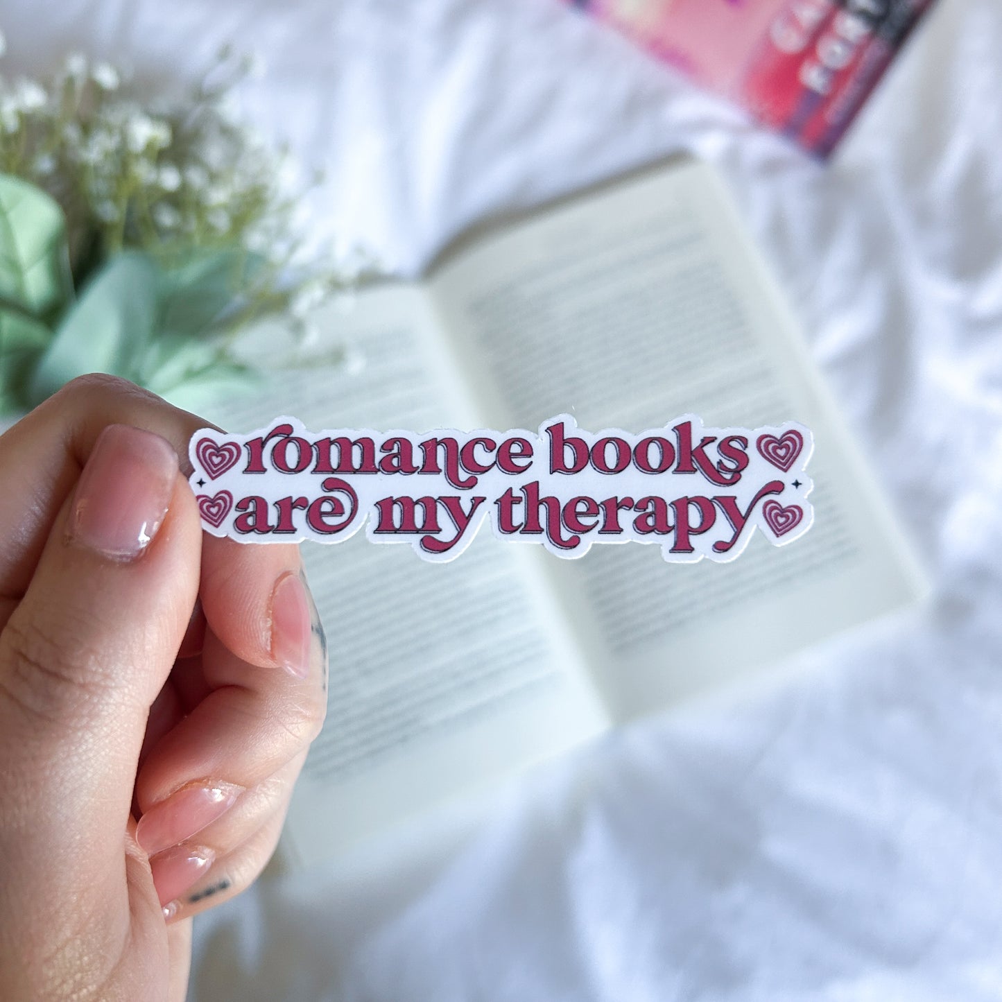 Romance Books Are My Therapy Sticker