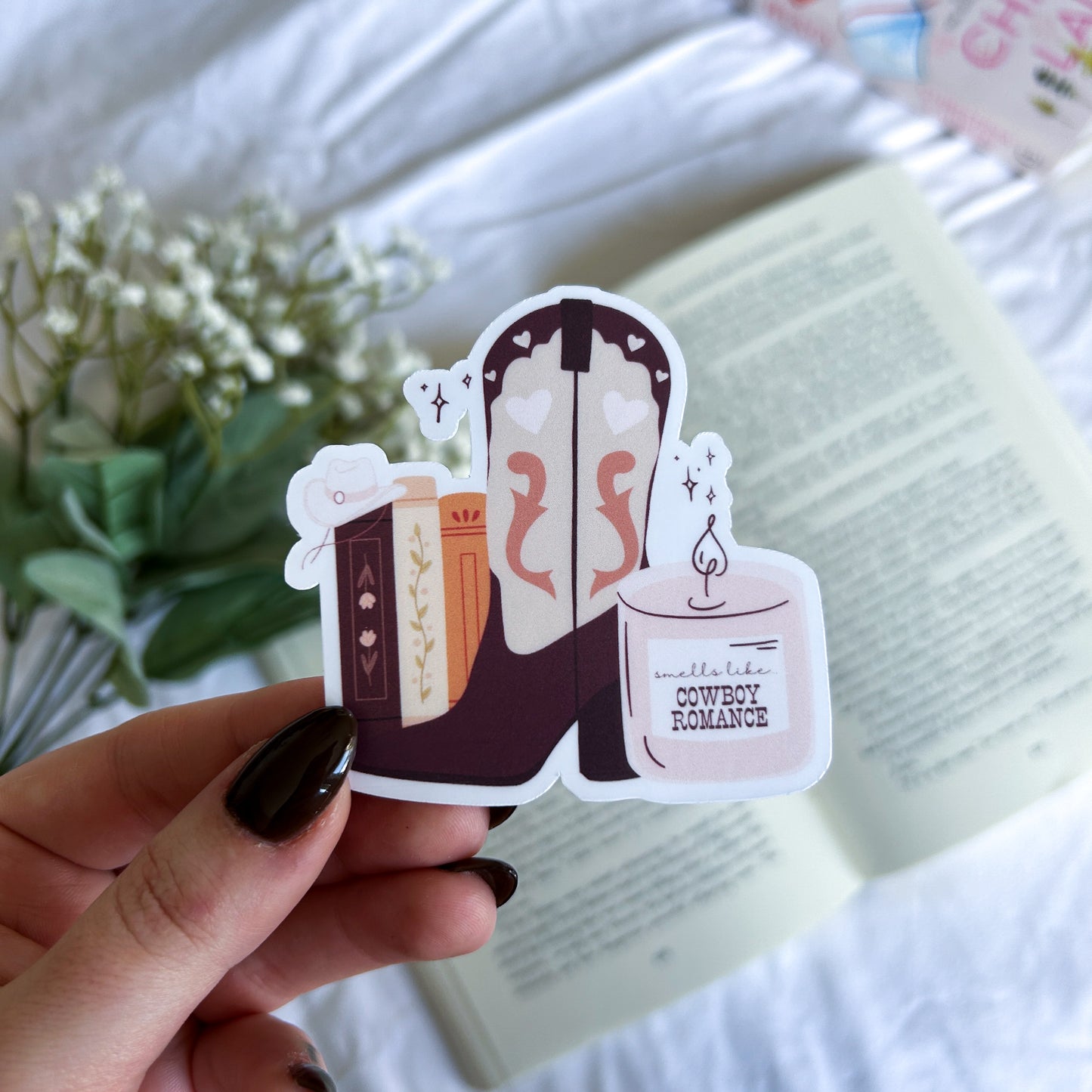 Smells Like Cowboy Romance Sticker