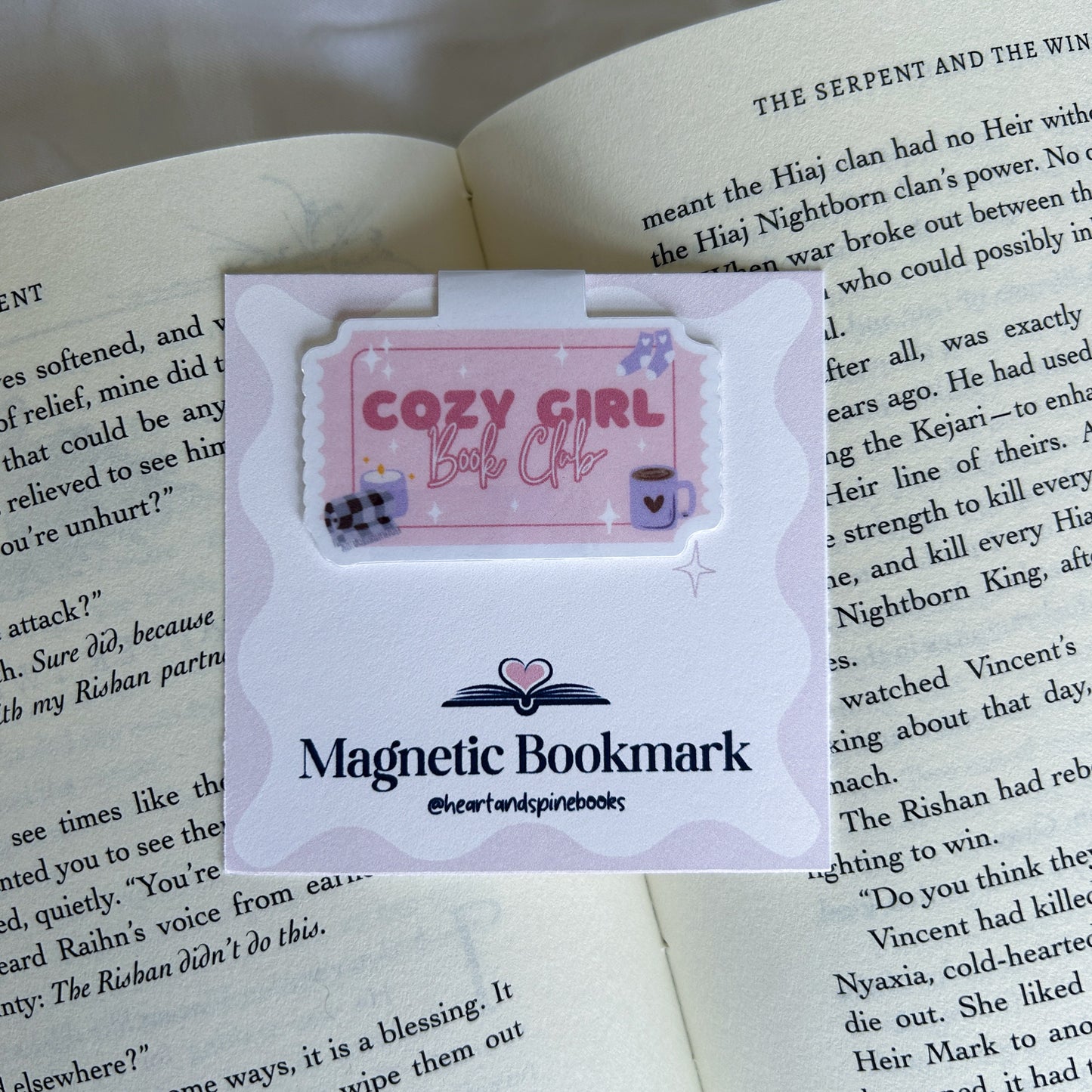 Cozy Girl Book Club Magnetic Bookmark