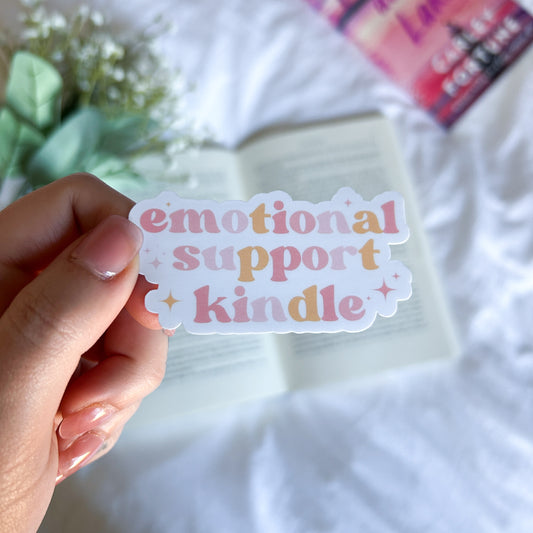Emotional Support Kindle Sticker