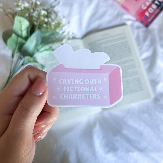 Crying Over Fictional Men Sticker