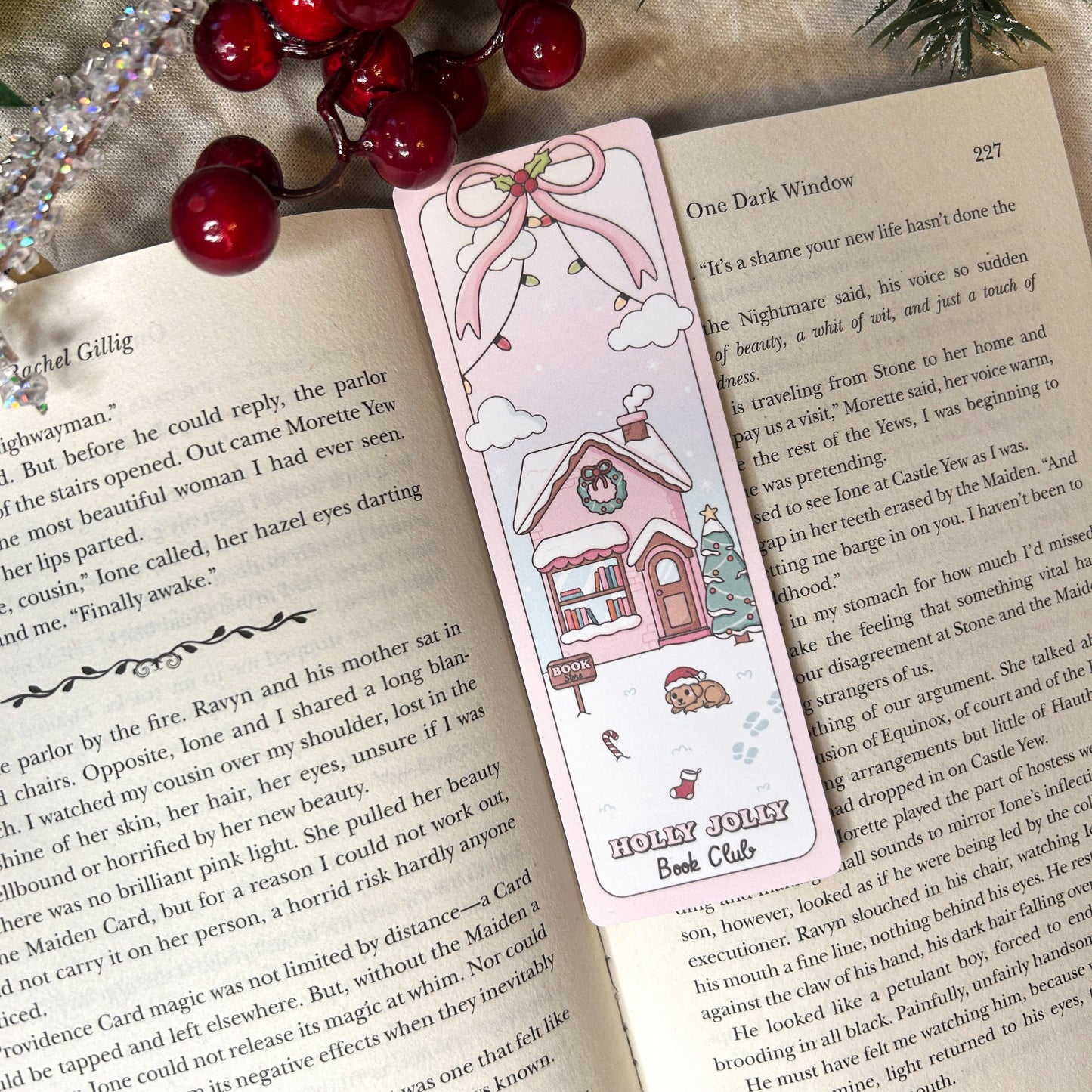 Holly Jolly Book Club Bookmark