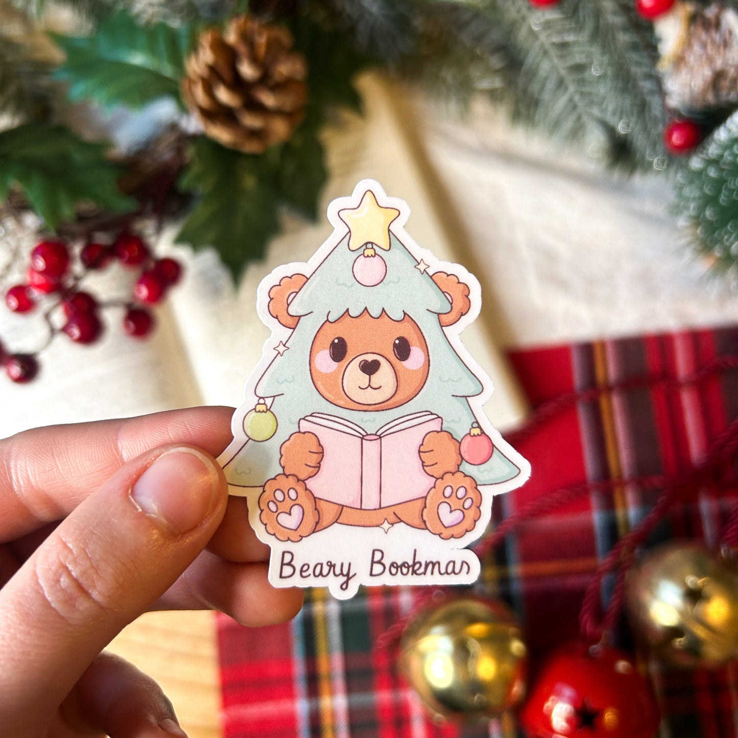 Beary Bookmas Sticker