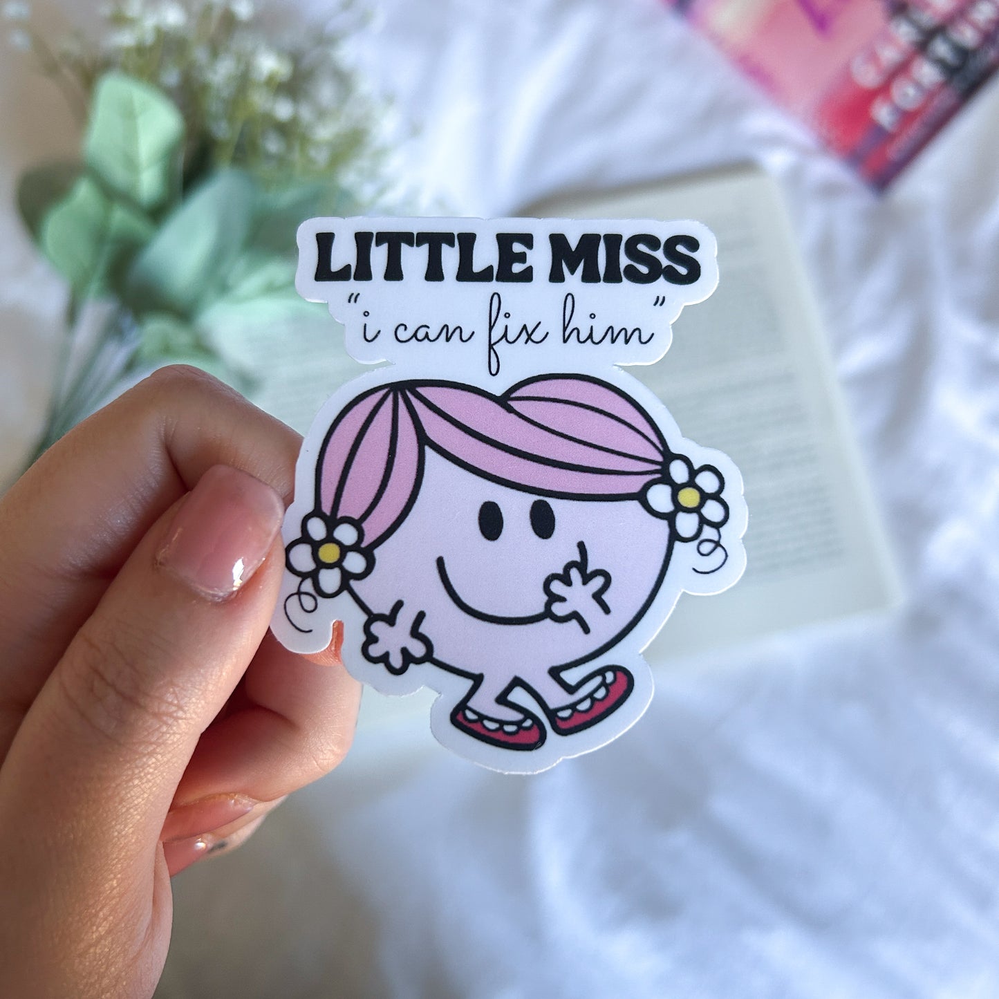 Little Miss "I Can Fix Him" Sticker