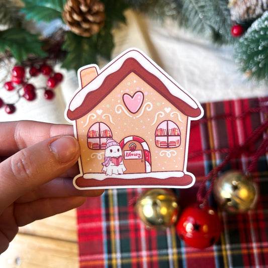 Gingerbread Library Sticker