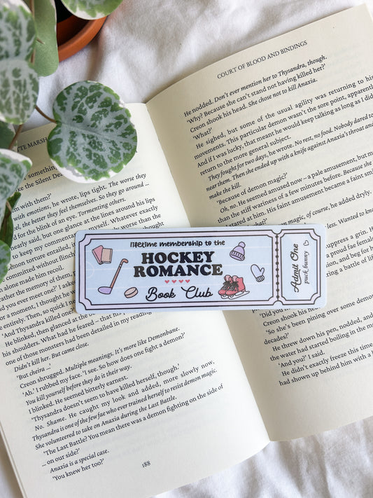 Hockey Romance Club Bookmark