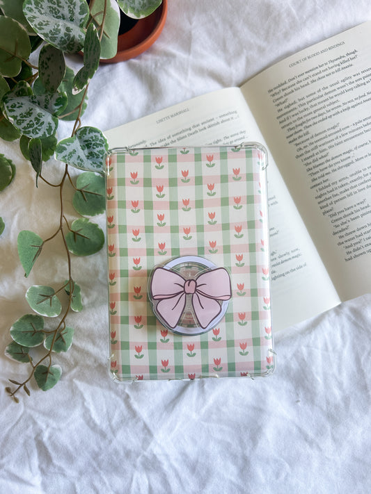 Pink Bow E-reader Grip