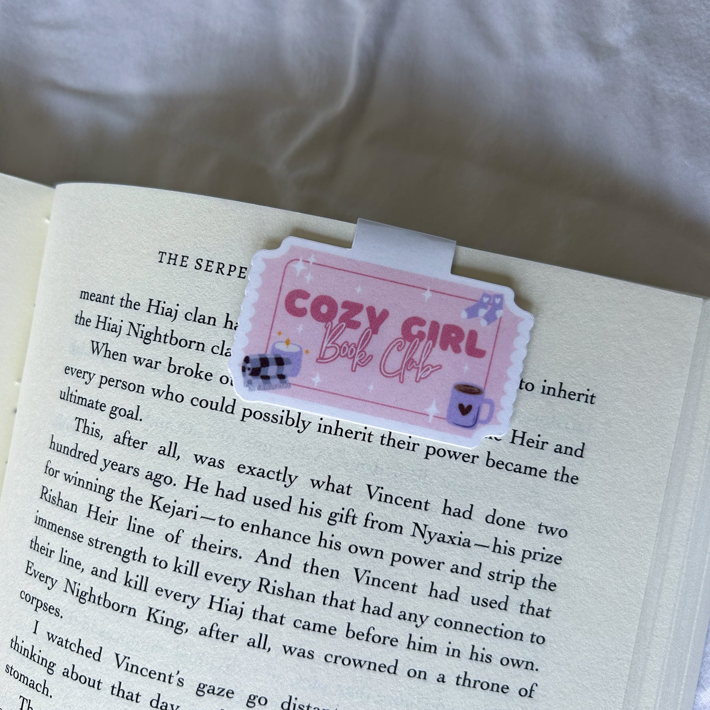 Cozy Girl Book Club Magnetic Bookmark